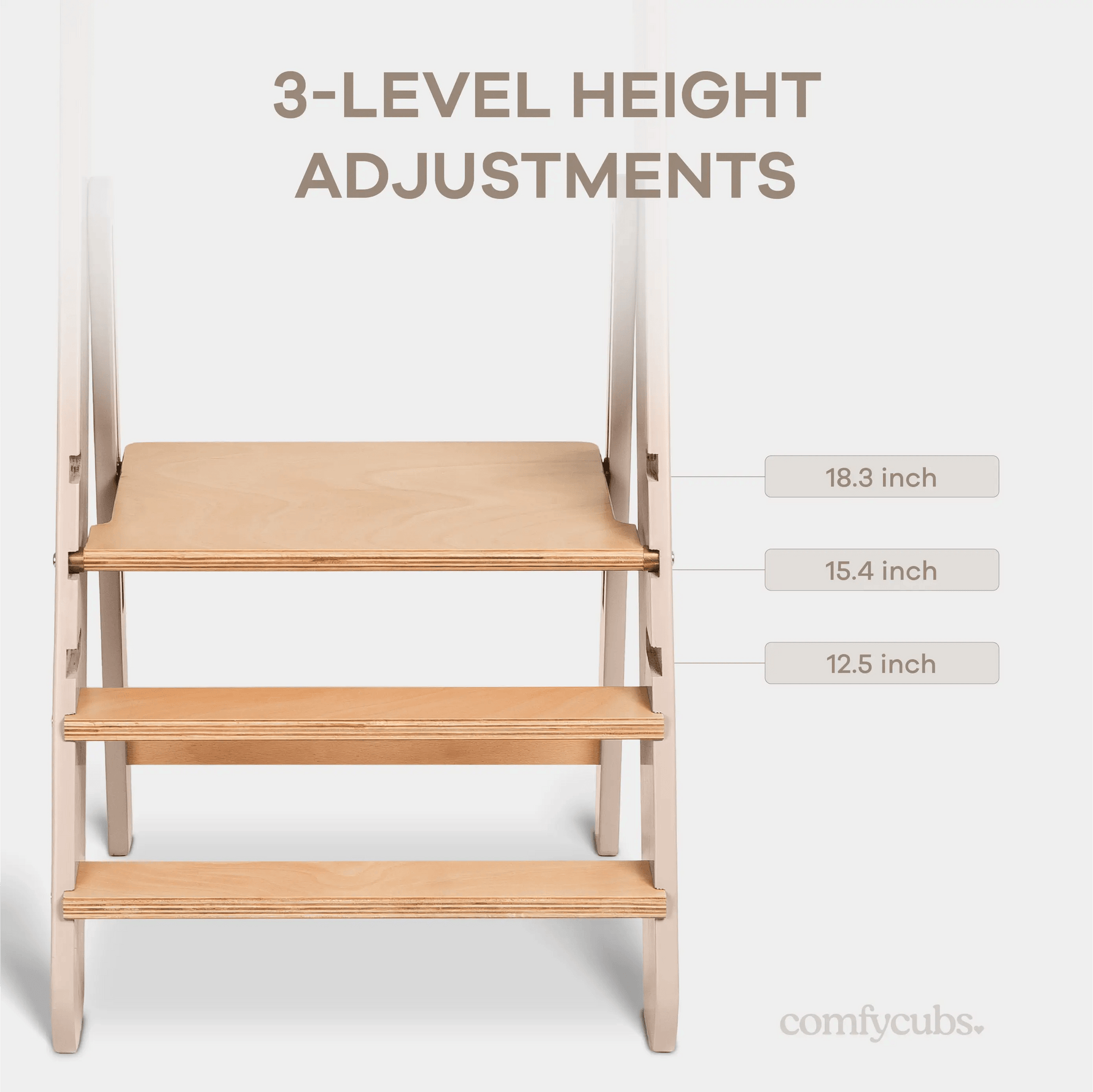 Comfy Cubs Kids Step Stool for Ages 3+ in Blush - 