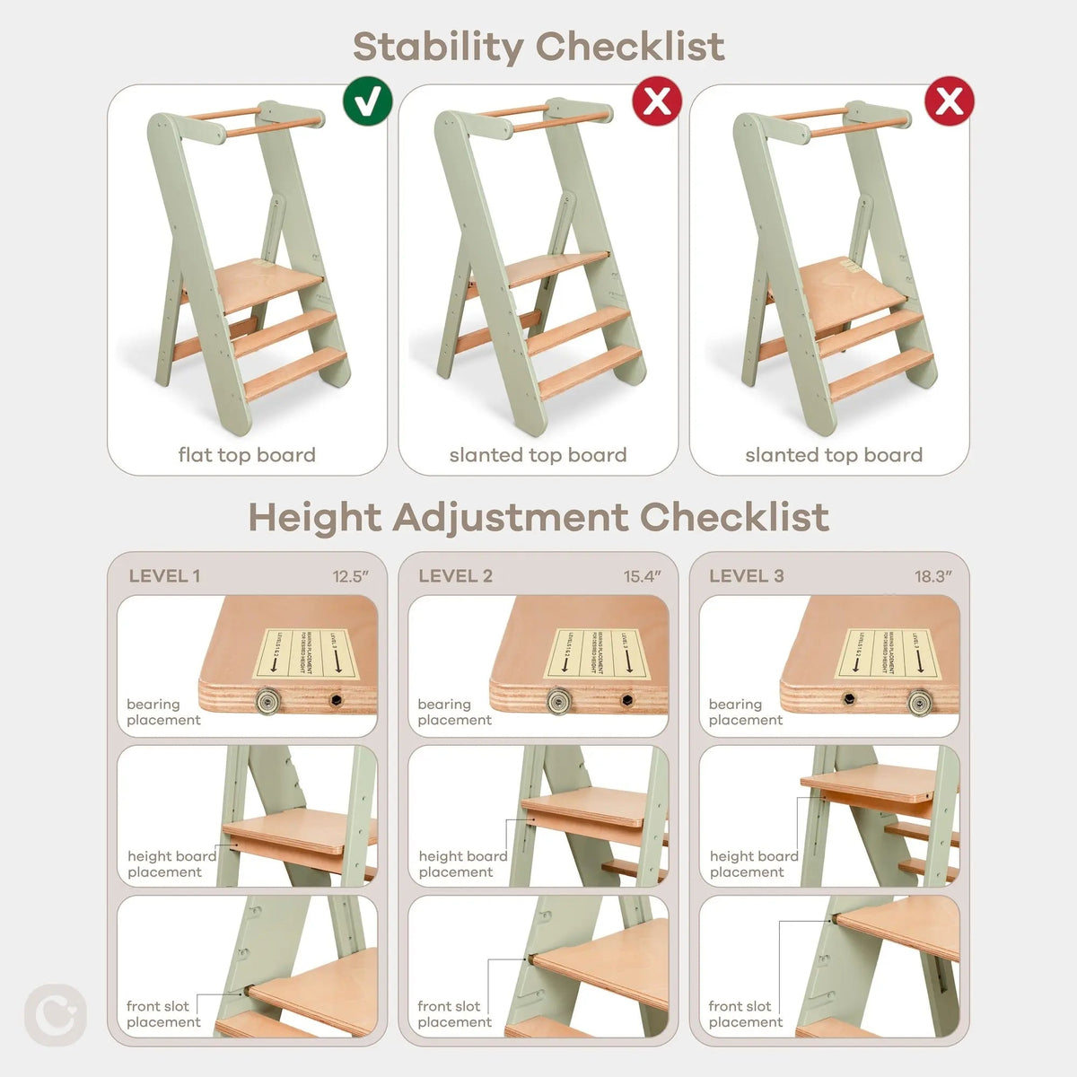 Comfy Cubs Kids Step Stool for Ages 3+ in Blush - 