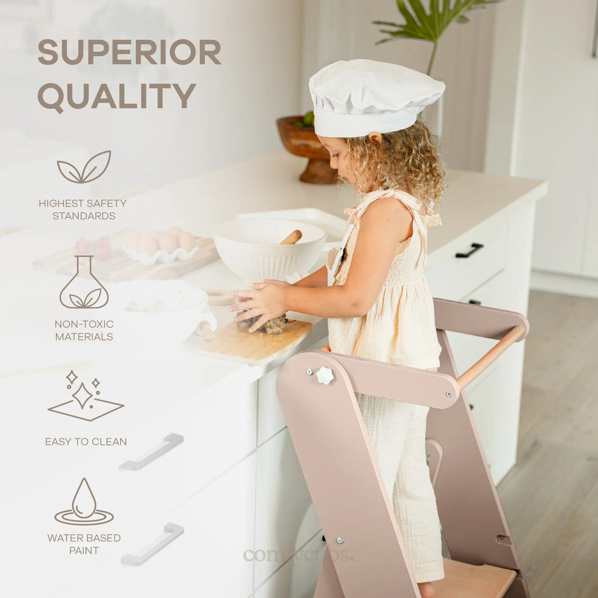 Comfy Cubs Kids Step Stool for Ages 3+ in Blush - 