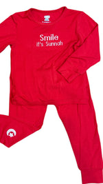 Red and Green Ramadan Embroidered Two-Piece Toddler Set | Soft Cotton Pajamas by Rayn’s Tiny Stitches