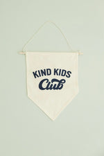 Little Joy Co. Kind Kids Club Canvas Pennant Natural With Wooden Dowel - Everetts Place Boutique - 