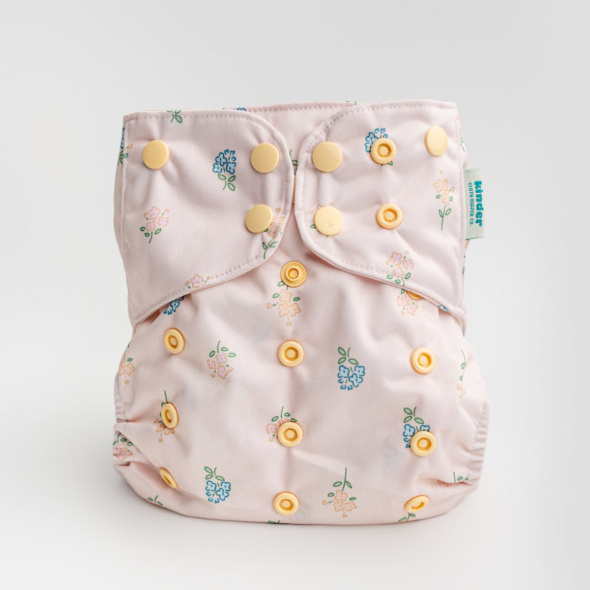 Floral: Essentials Pocket Cloth Diaper with Athletic Wicking Jersey, Grows with your Baby by Kinder Cloth Diaper Co.