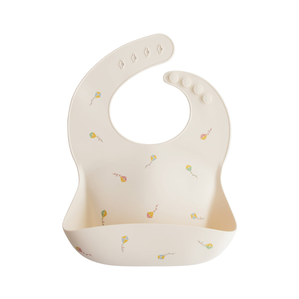 Silicone Baby Bib, Polka Dot Print by Mushie