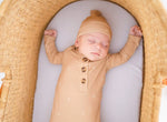 Harp Angel Boutique Ultra Soft Knot Hat in Beige for Newborns Up to 3 Months - Apparel & Accessories > Clothing Accessories > Baby & Toddler Clothing Accessories > Baby & Toddler Hats Hat