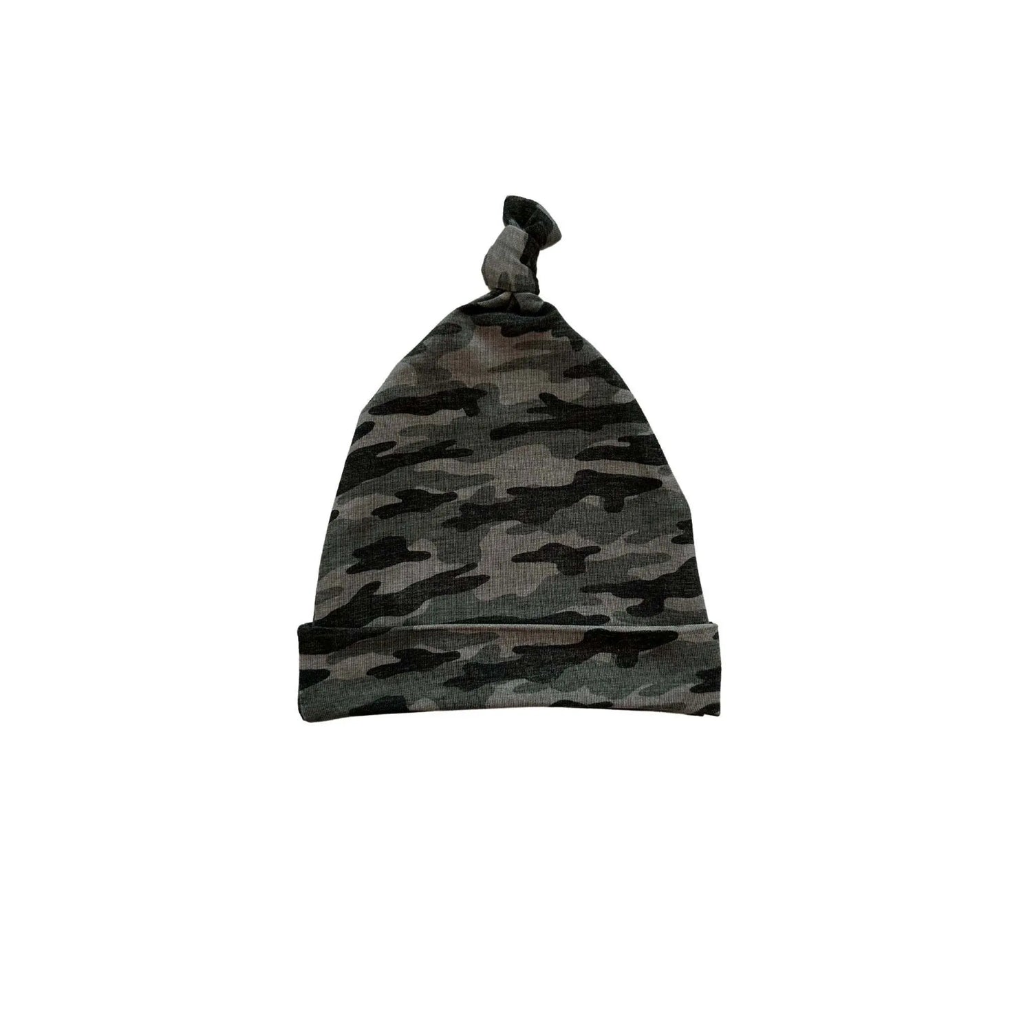 Harp Angel Boutique Soft Bamboo Spandex Knot Hat with Camo Design for Newborns to 3 Months - Apparel & Accessories > Clothing Accessories > Baby & Toddler Clothing Accessories > Baby & Toddler Hats Hat