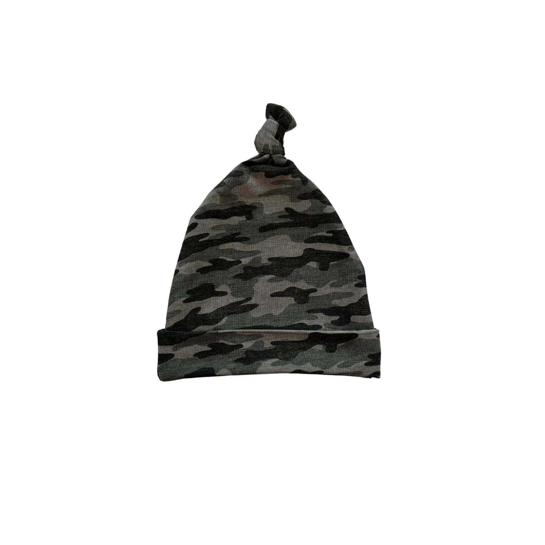 Harp Angel Boutique Soft Bamboo Spandex Knot Hat with Camo Design for Newborns to 3 Months - Apparel & Accessories > Clothing Accessories > Baby & Toddler Clothing Accessories > Baby & Toddler Hats Hat