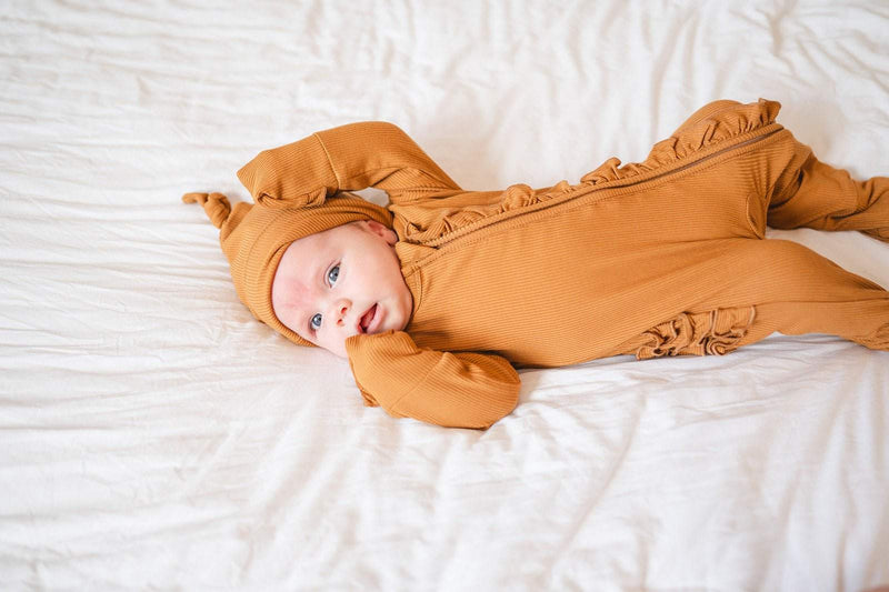 Knot Hat - Caramel Ribbed
