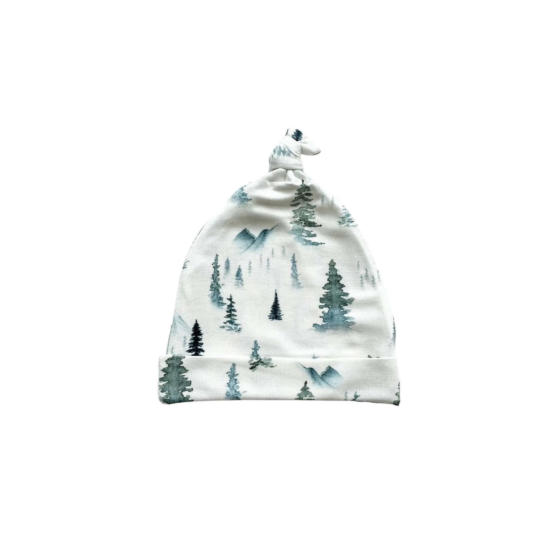 Knot Hat Green Forest Bamboo Baby Hat Soft Breathable Eco Friendly Harp Angel Boutique