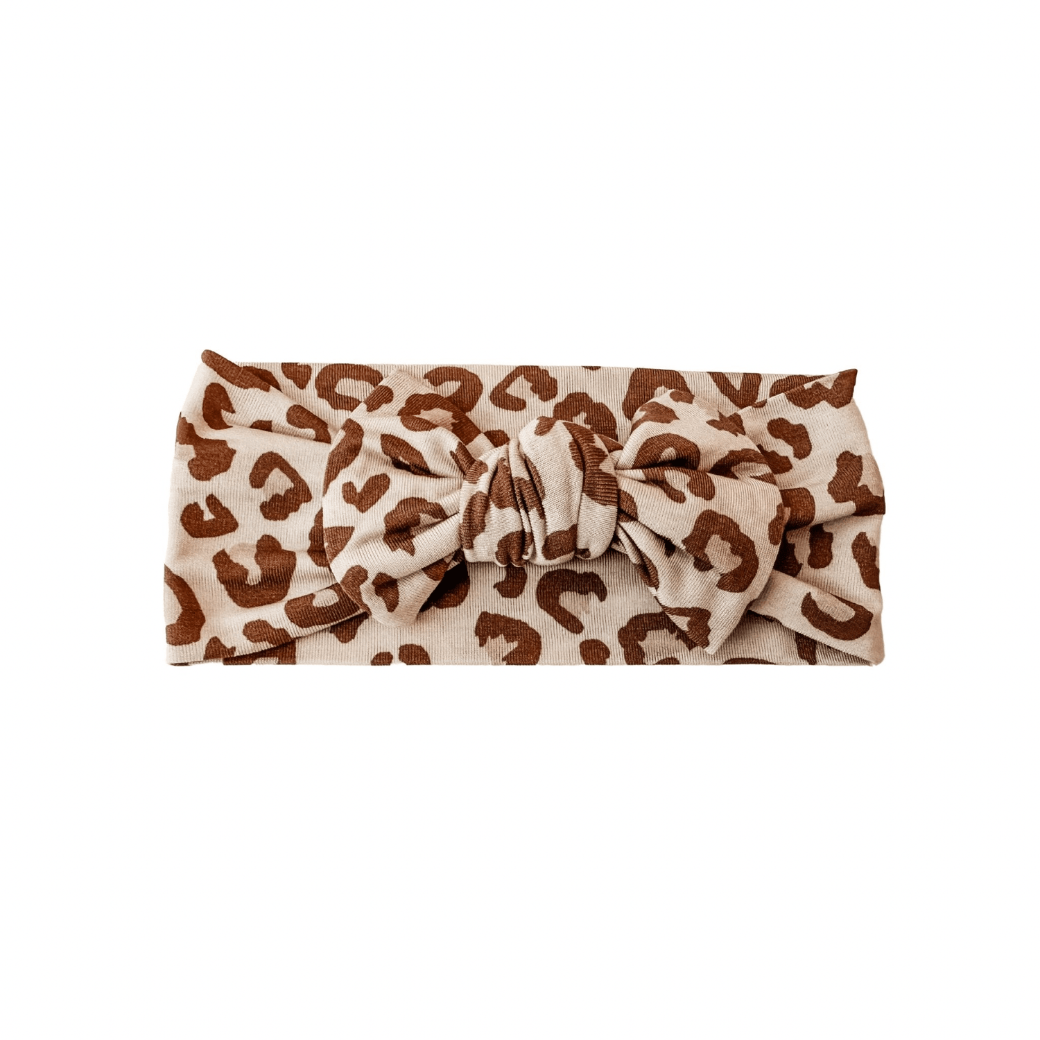 Knotted Baby Bow Headband - Leopard