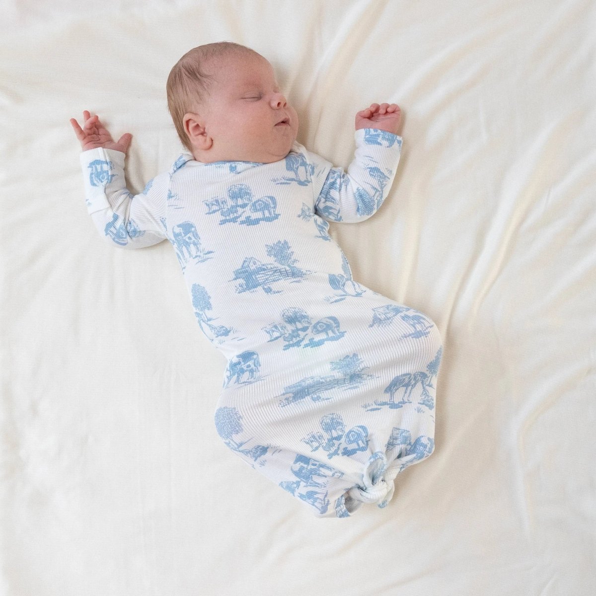 Angel Dear Knotted Baby Gown Angel Dear Soft Newborn Comfort Wear - Everetts Place Boutique - 