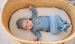 Harp Angel Boutique Soft Bamboo Viscose Baby Gown with Knotted Design for Newborns - Apparel & Accessories > Clothing > Baby & Toddler Clothing > Baby One-Pieces Knotted Gowns