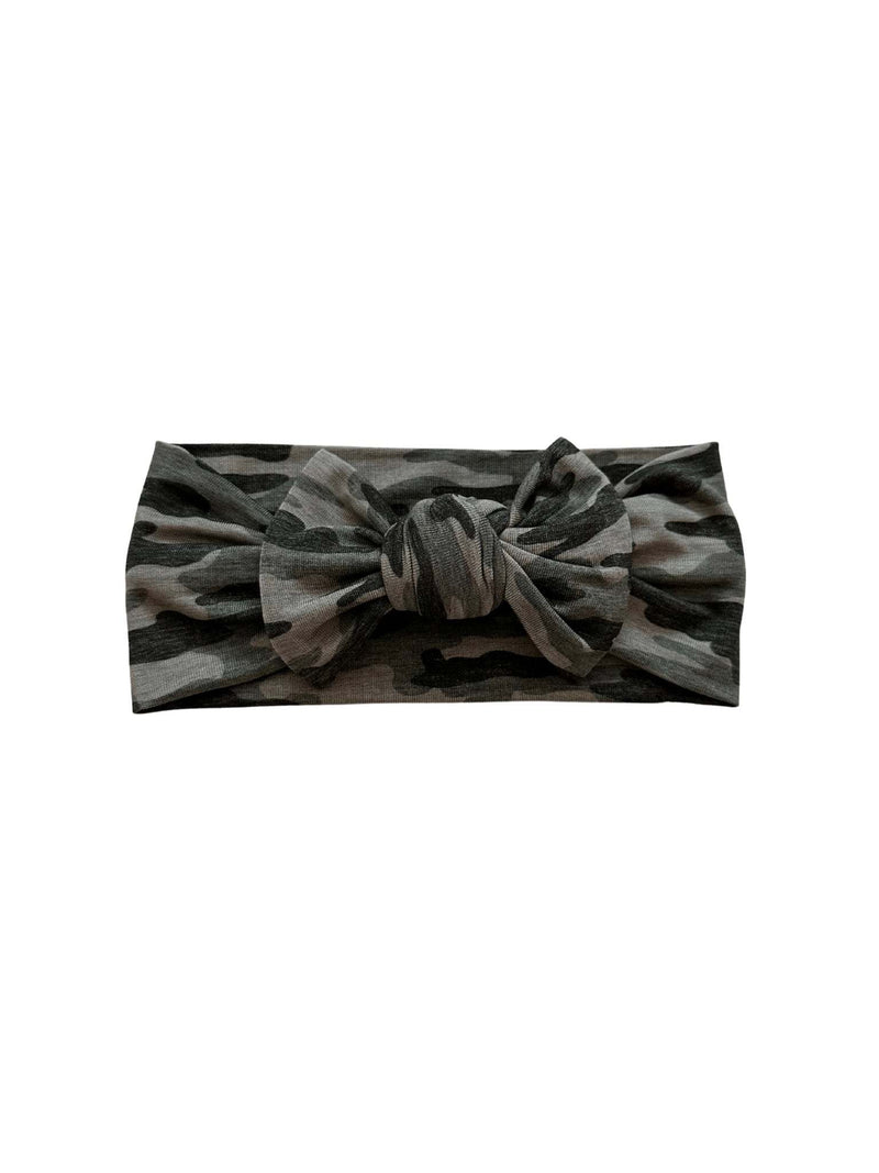 Going Home Outfit - Knotted Bamboo Baby Gown Camo for Comfort