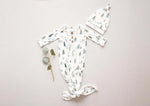 Harp Angel Boutique Bamboo Baby Gown with Breathable Fabric for Gender Neutral Comfort - Apparel & Accessories > Clothing > Baby & Toddler Clothing > Baby One-Pieces Knotted Gowns