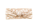 Harp Angel Boutique Knotted Headband Sand Spotted with Adjustable Fit - 