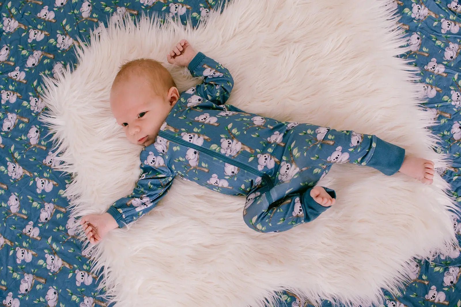 Bestaroo Koala Coverall For Baby Ultra Soft Bamboo Fabric With Dual Zipper - 