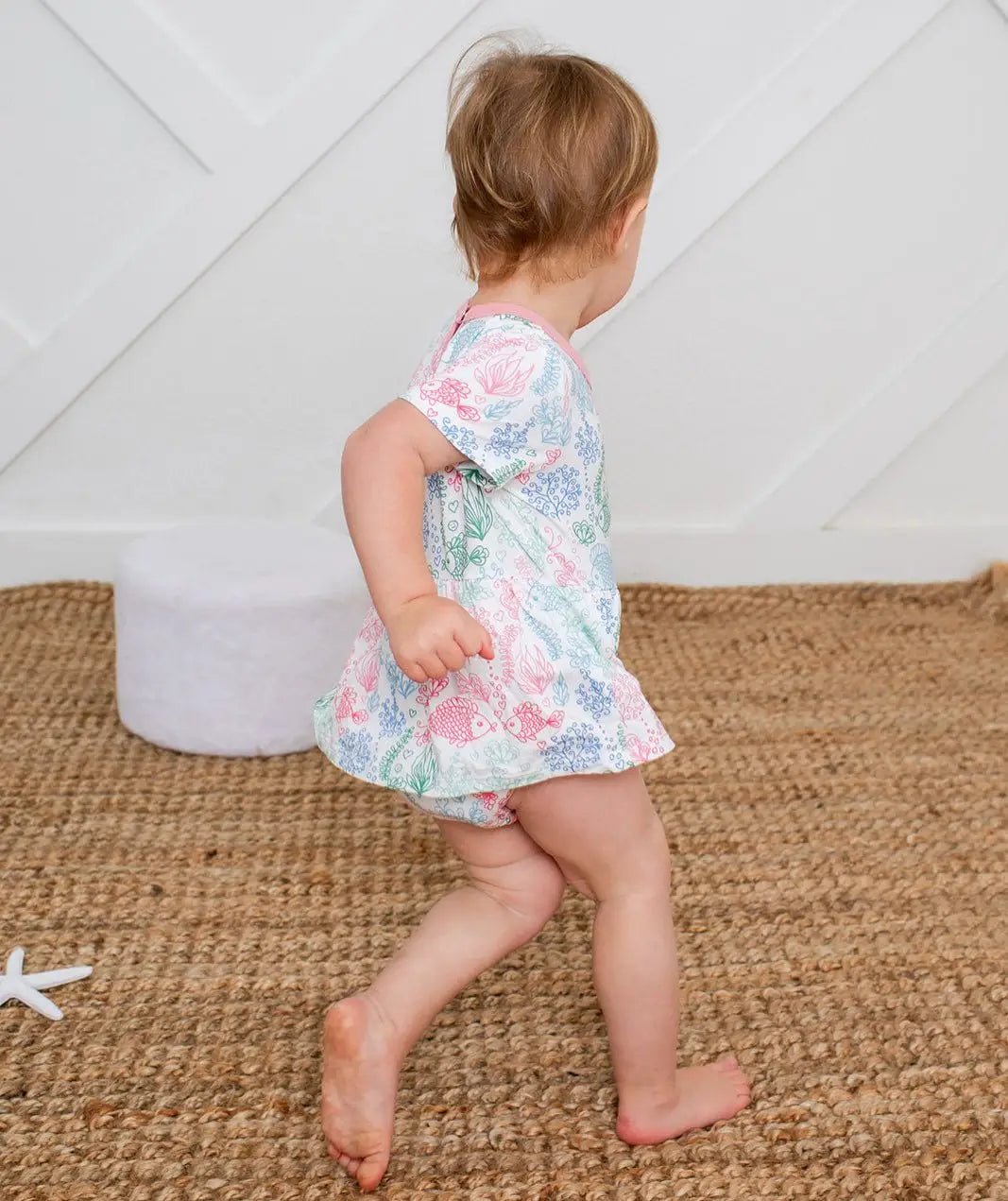 Bestaroo Koi Fish Bamboo Bodysuit Dress Ultra Soft With Snap Closure For Babies - 