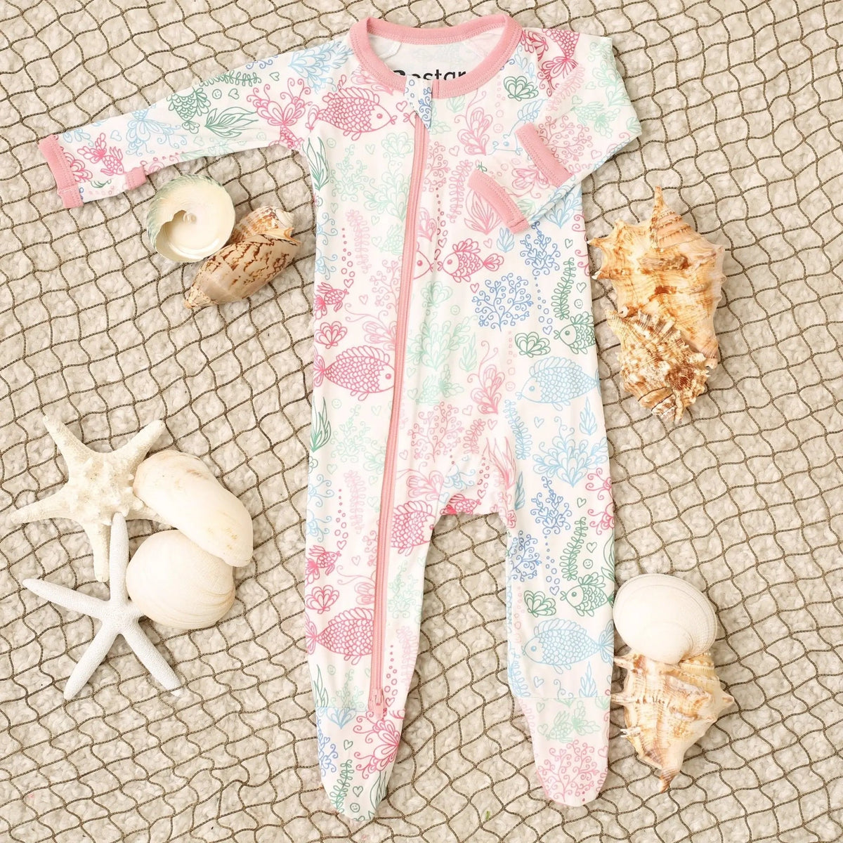 Koi Fish Footie - Baby & Toddler Clothing, Pink, Child, One-piece garment, Baby Products | Everetts Place