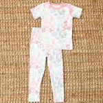 Bestaroo Koi Fish Pajama Set for Kids Bamboo Short Sleeve Matching Top and Bottom - 