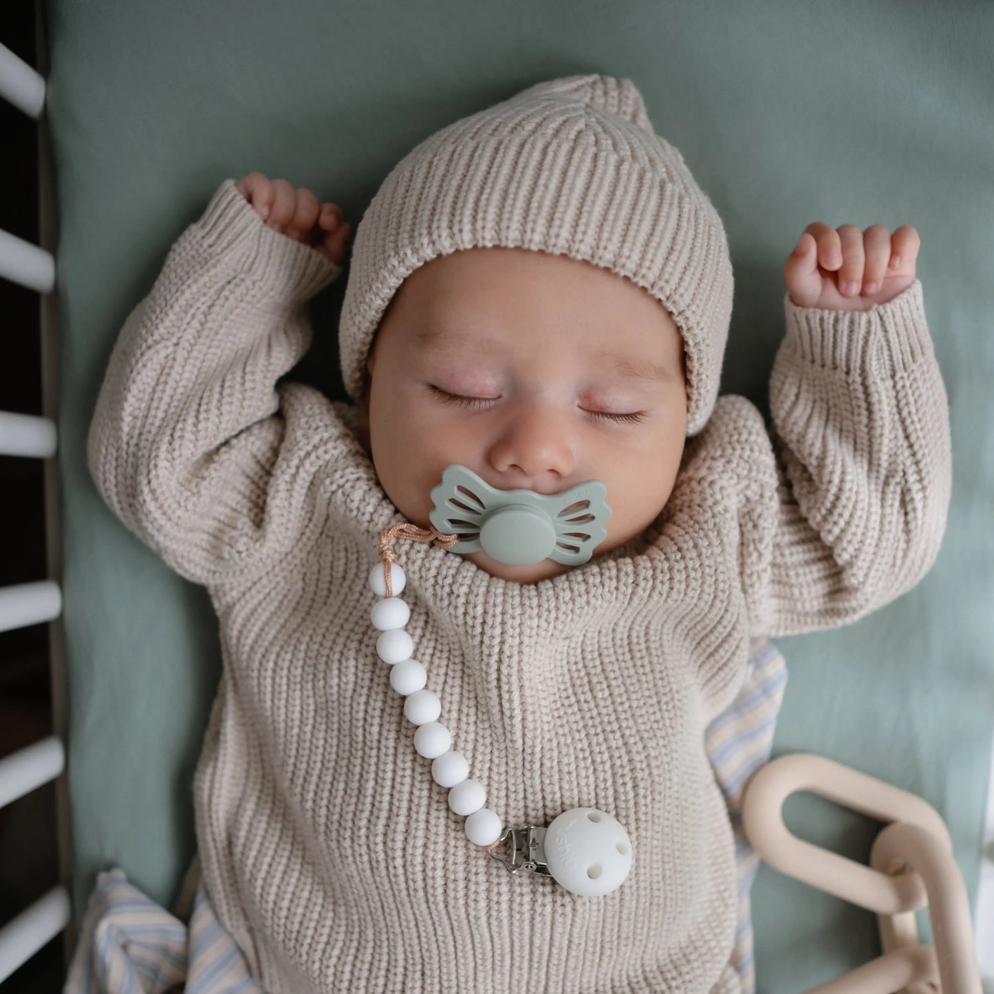 Stretchy Mini Crib Sheet Made with Organic Cotton Soft and Breathable Perfect Fit Mushie