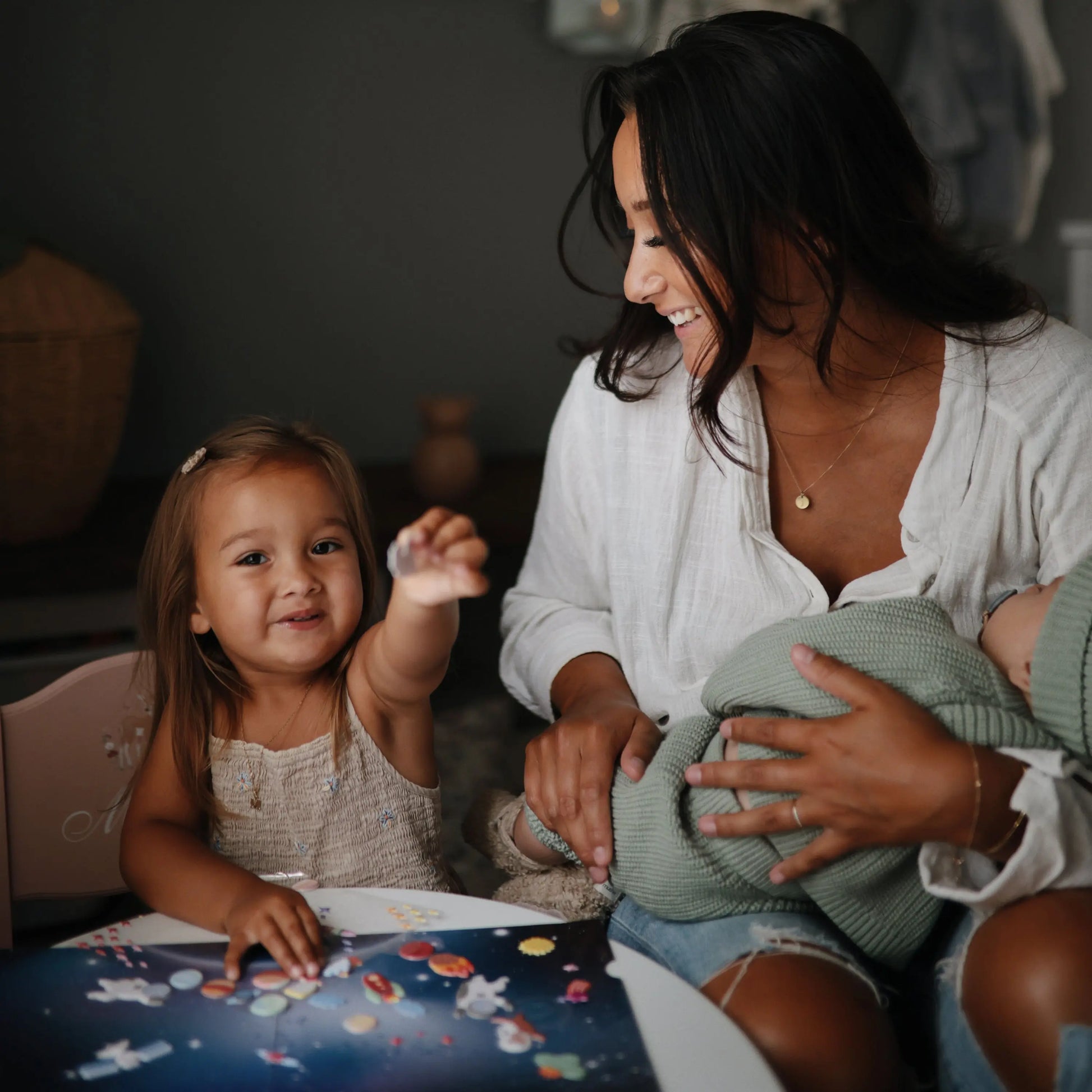 Reusable Space Sticker Set for Imaginative Storytelling and Creative Play Mushie