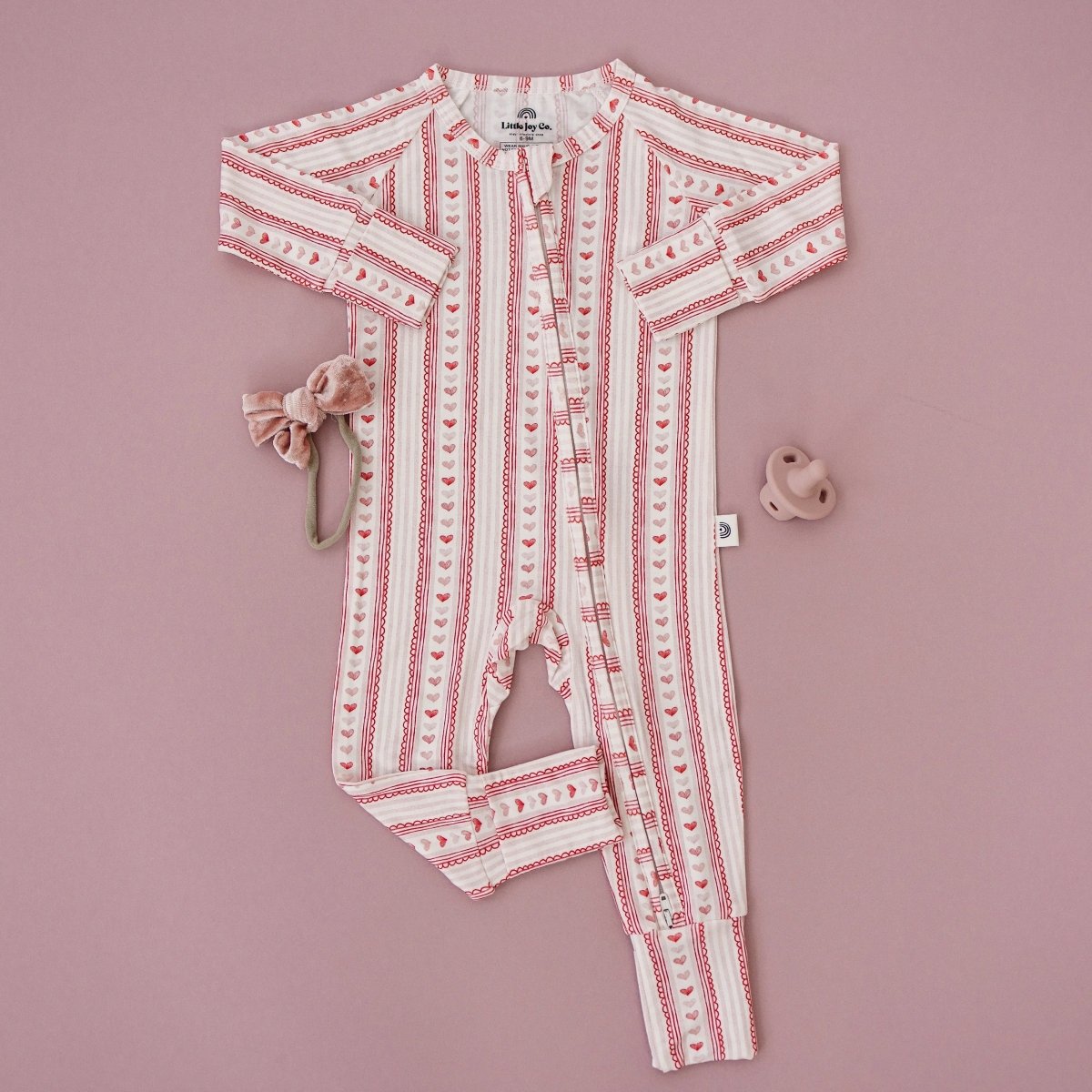 Little Joy Co. Laced With Love Bamboo Zippy Romper for Babies Comfort - Everetts Place Boutique - 