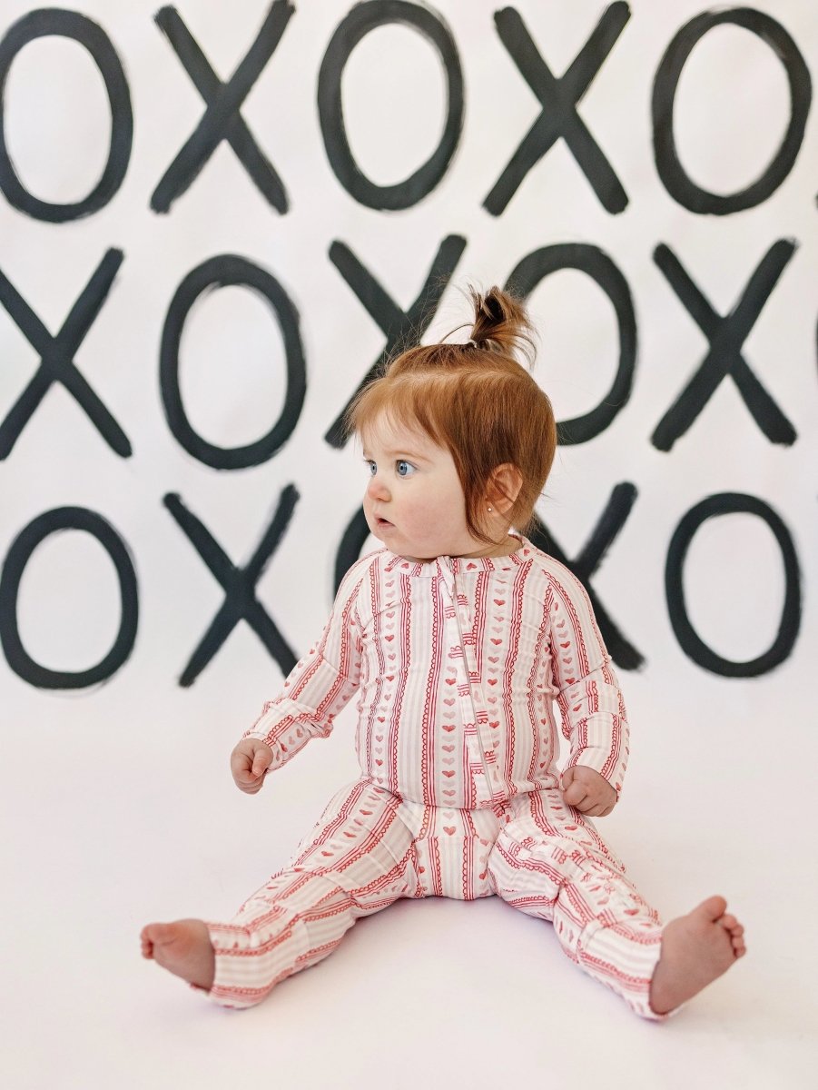 Little Joy Co. Laced With Love Bamboo Zippy Romper for Babies Comfort - Everetts Place Boutique - 