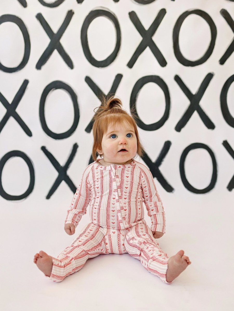 Little Joy Co. Laced With Love Bamboo Zippy Romper for Babies Comfort - Everetts Place Boutique - 