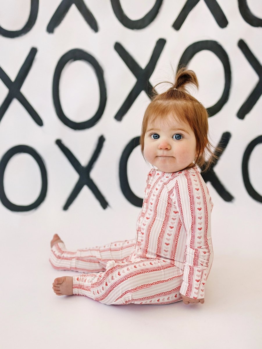 Little Joy Co. Laced With Love Bamboo Zippy Romper for Babies Comfort - Everetts Place Boutique - 