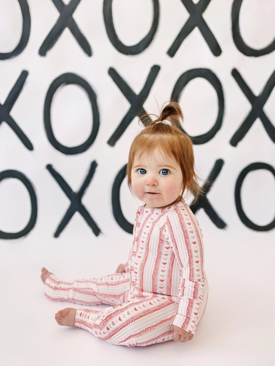 Little Joy Co. Laced With Love Bamboo Zippy Romper for Babies Comfort - Everetts Place Boutique - 