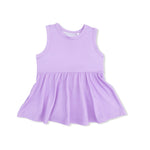 Angel Dear Lacy Lavender Floral - Peplum Tank Top with Baby Bells - 