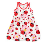 Bestaroo Ladybug Bamboo Dress for Toddlers with Long Sleeves - 