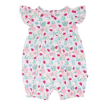 Sweet Bamboo Ladybug Flower Garden Ruffle Romper with Flutter Sleeves for Girls - Apparel & Accessories > Clothing > Baby & Toddler Clothing > Baby One-Pieces baby daywear