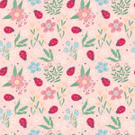 Sweet Bamboo Ladybug Flower Garden Ruffle Romper with Flutter Sleeves for Girls - 