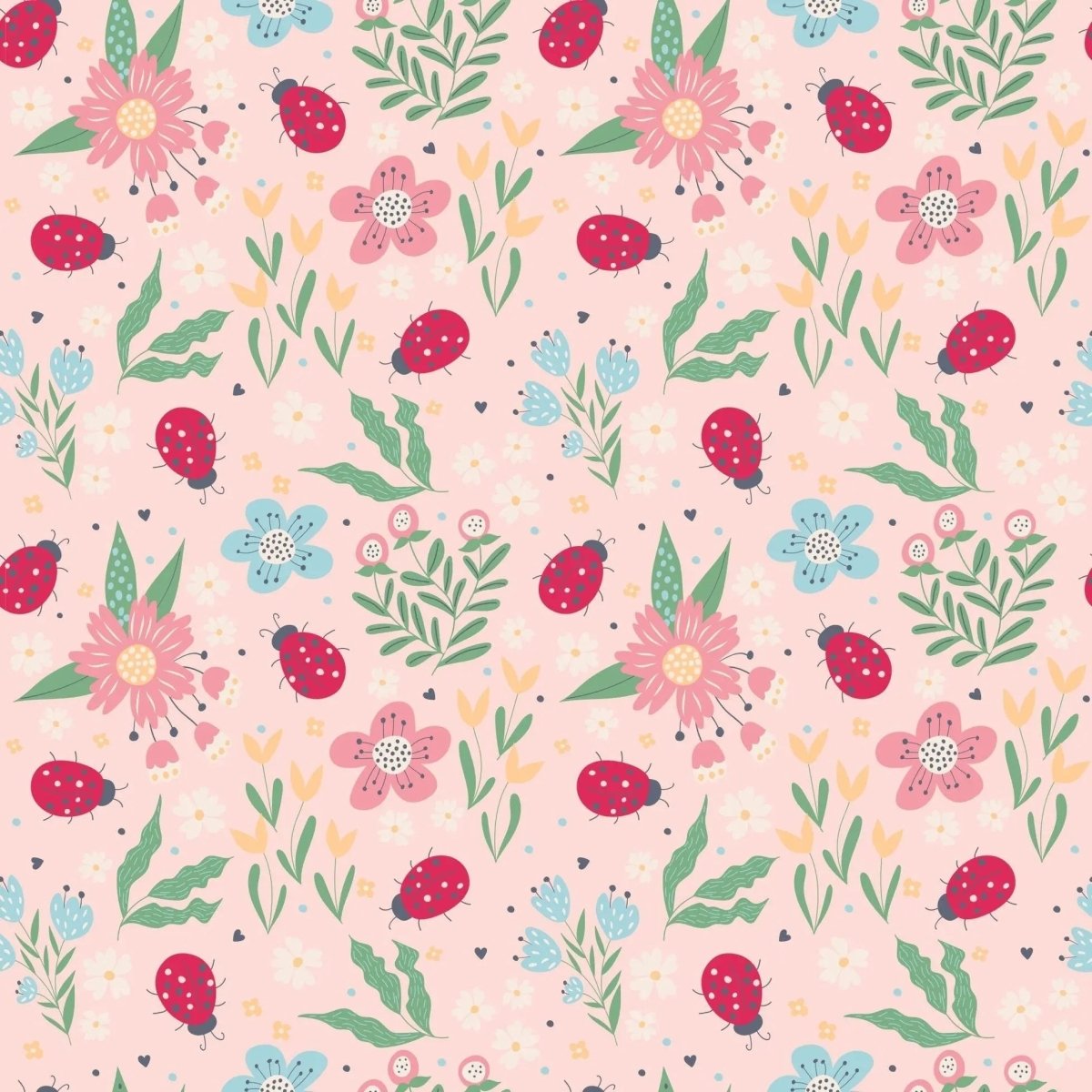 Sweet Bamboo Ladybug Flower Garden Ruffle Romper with Flutter Sleeves for Girls - 