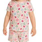 Sweet Bamboo Ladybug Flower Garden Pajama Set with Fun Design for Summer Girls - Apparel & Accessories > Clothing > Sleepwear & Loungewear > Pajamas Summer Pajama