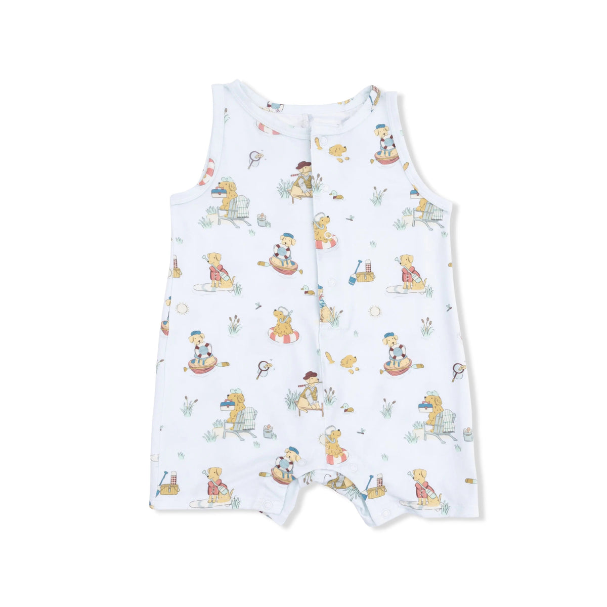 Angel Dear Lake Buddy Dogs - Sleeveless Shortie Romper - 