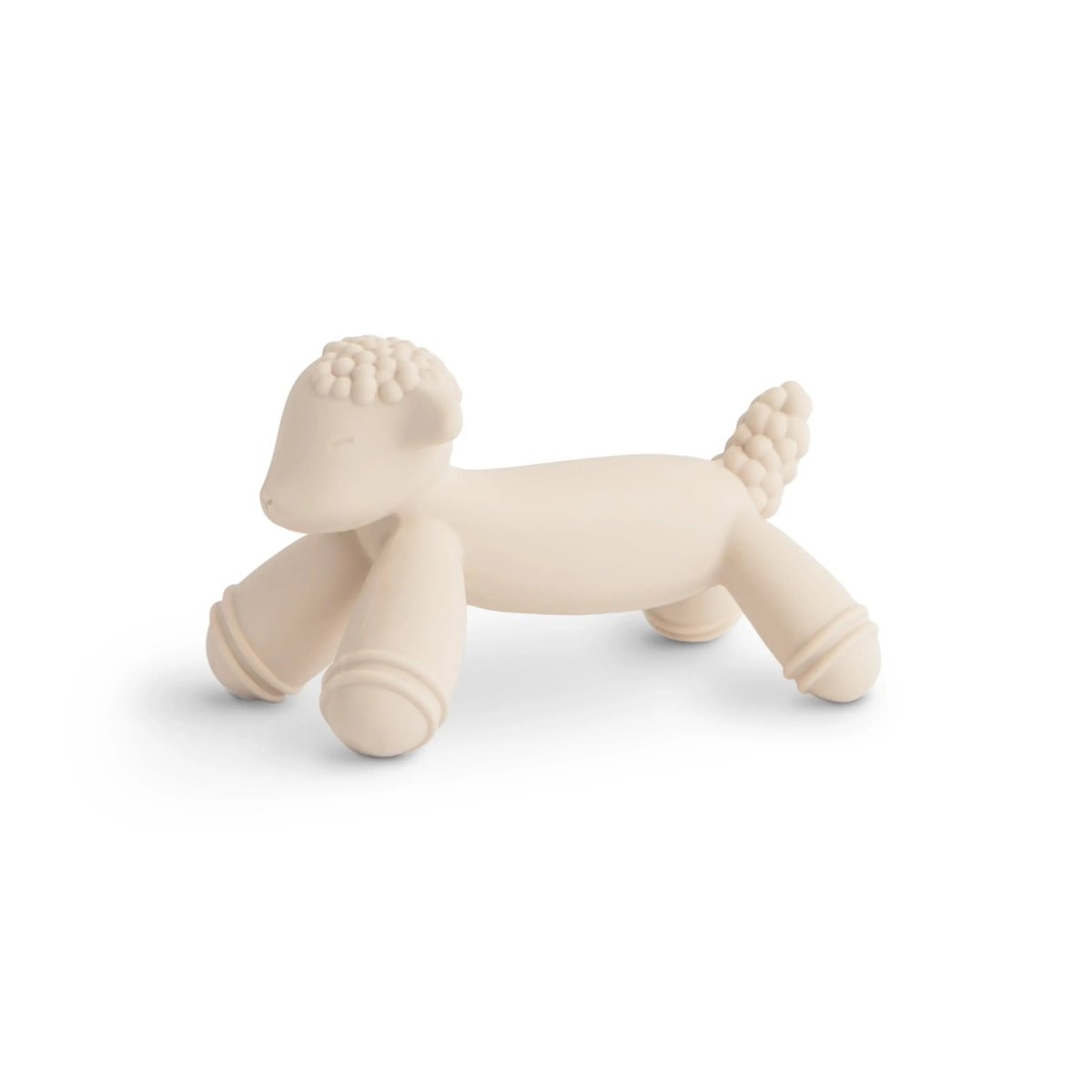 Mushie Lamb Figurine Teether for Babies Soft Non - Toxic Silicone Gum Soothing Toy - 
