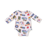 Angel Dear Lap Shoulder Bodysuit Thermal Waffle Long Sleeve Baby - Everetts Place Boutique - 