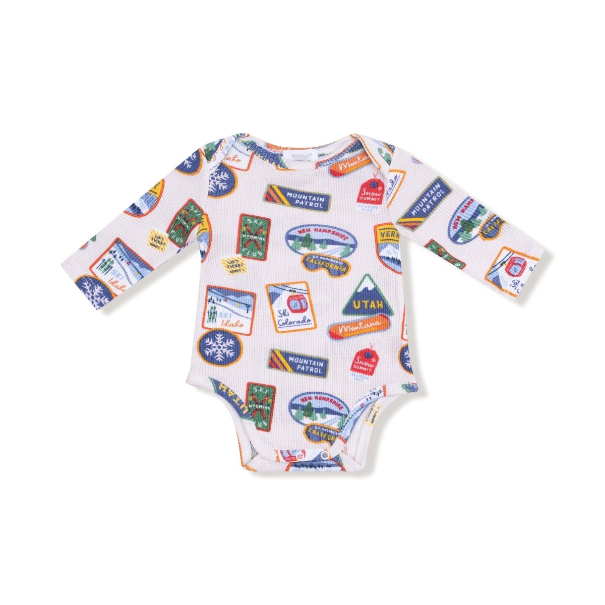 Angel Dear Lap Shoulder Bodysuit Thermal Waffle Long Sleeve Baby - Everetts Place Boutique - 