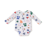 Angel Dear Lap Shoulder Long Sleeve Bodysuit for Everyday Wear - 