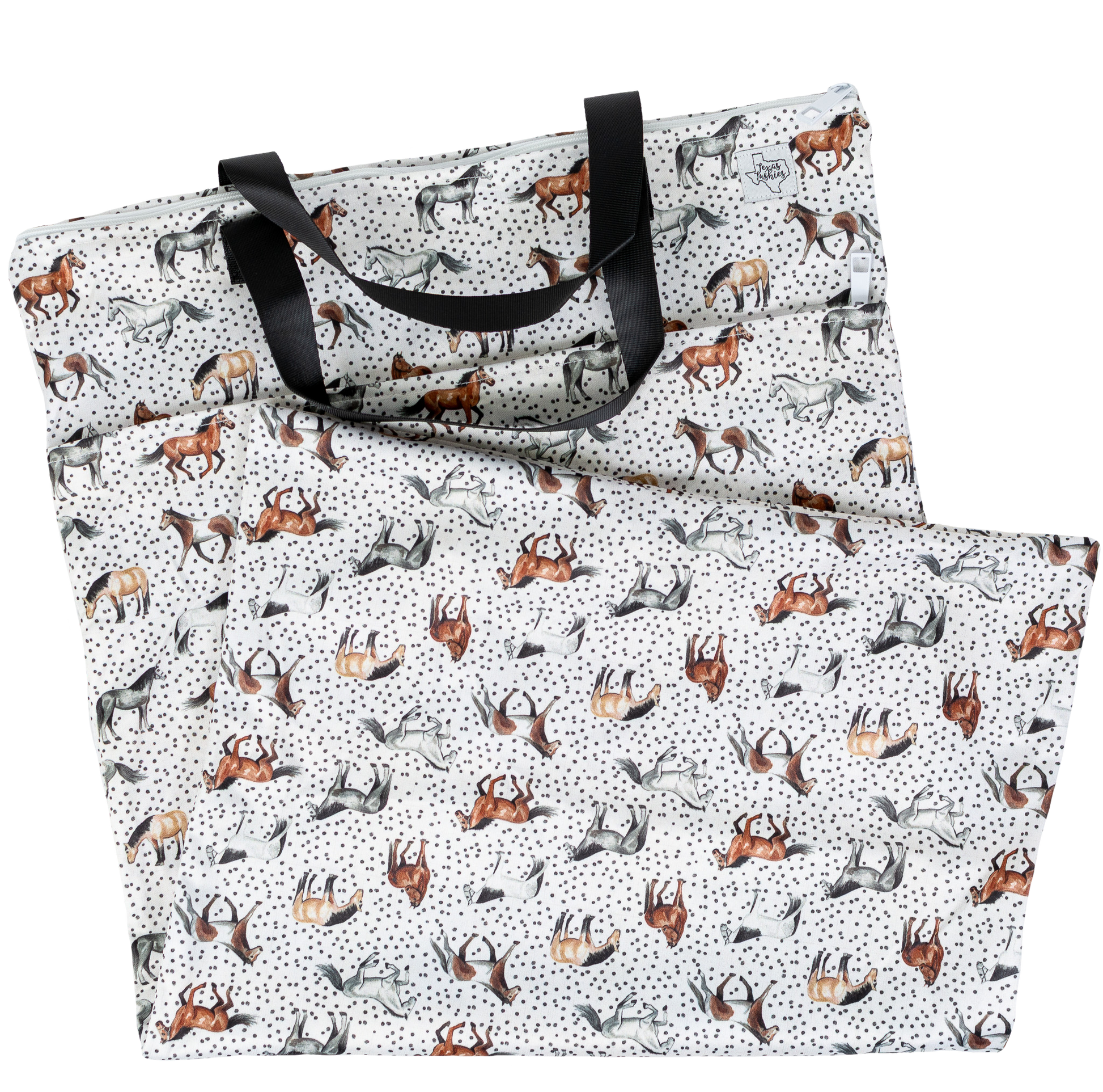 Large Hanging Wet Bags with Dual Pockets for Cloth Diapers Clothing and Pool Toys Texas Tushies