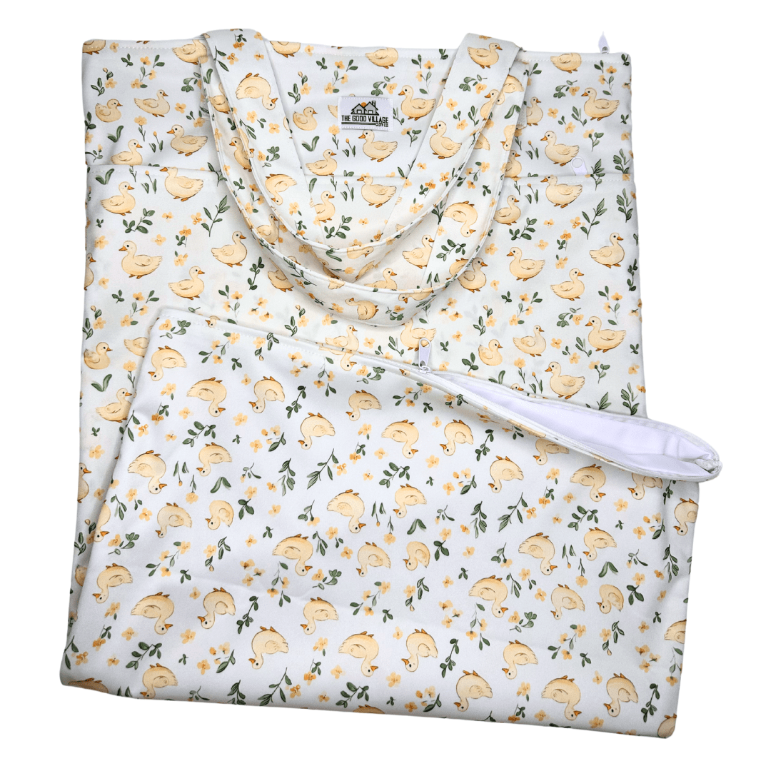 The Good Village Cloth Co. Large Hanging Wetbag | Duckies - 