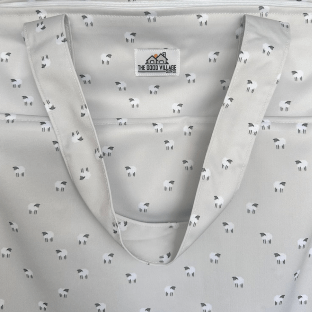 The Good Village Cloth Co. Large Hanging Wetbag | Sheep Tofu - 