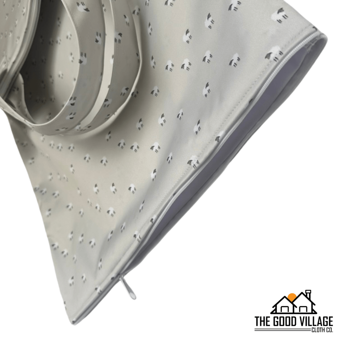 The Good Village Cloth Co. Large Hanging Wetbag | Sheep Tofu - 