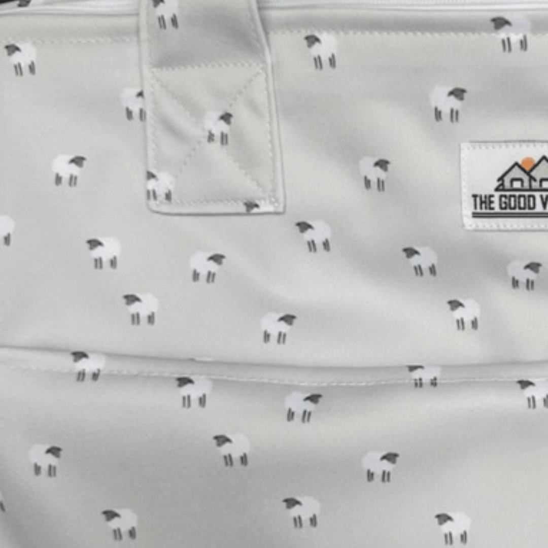 The Good Village Cloth Co. Large Hanging Wetbag | Sheep Tofu - 