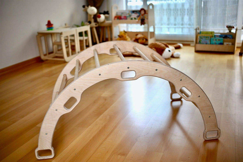 Large Montessori Climbing Arch/Rocker with Pillow Set - Everetts Place: Online Boutique - Furniture