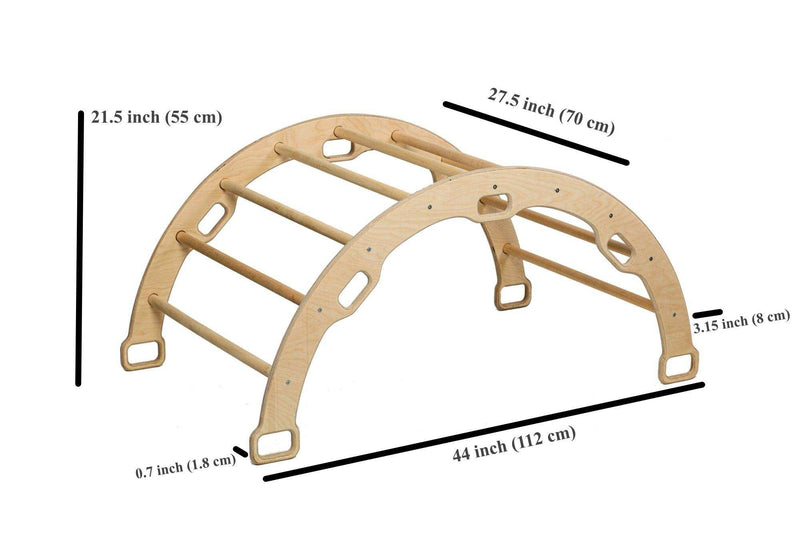 Large Montessori Climbing Arch/Rocker with Pillow Set - Everetts Place: Online Boutique - Furniture