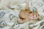 Mebie Baby Latte Bamboo Snap Long Sleeve Ribbed Bodysuit - 