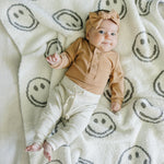 Mebie Baby Latte Bamboo Snap Long Sleeve Ribbed Bodysuit - 