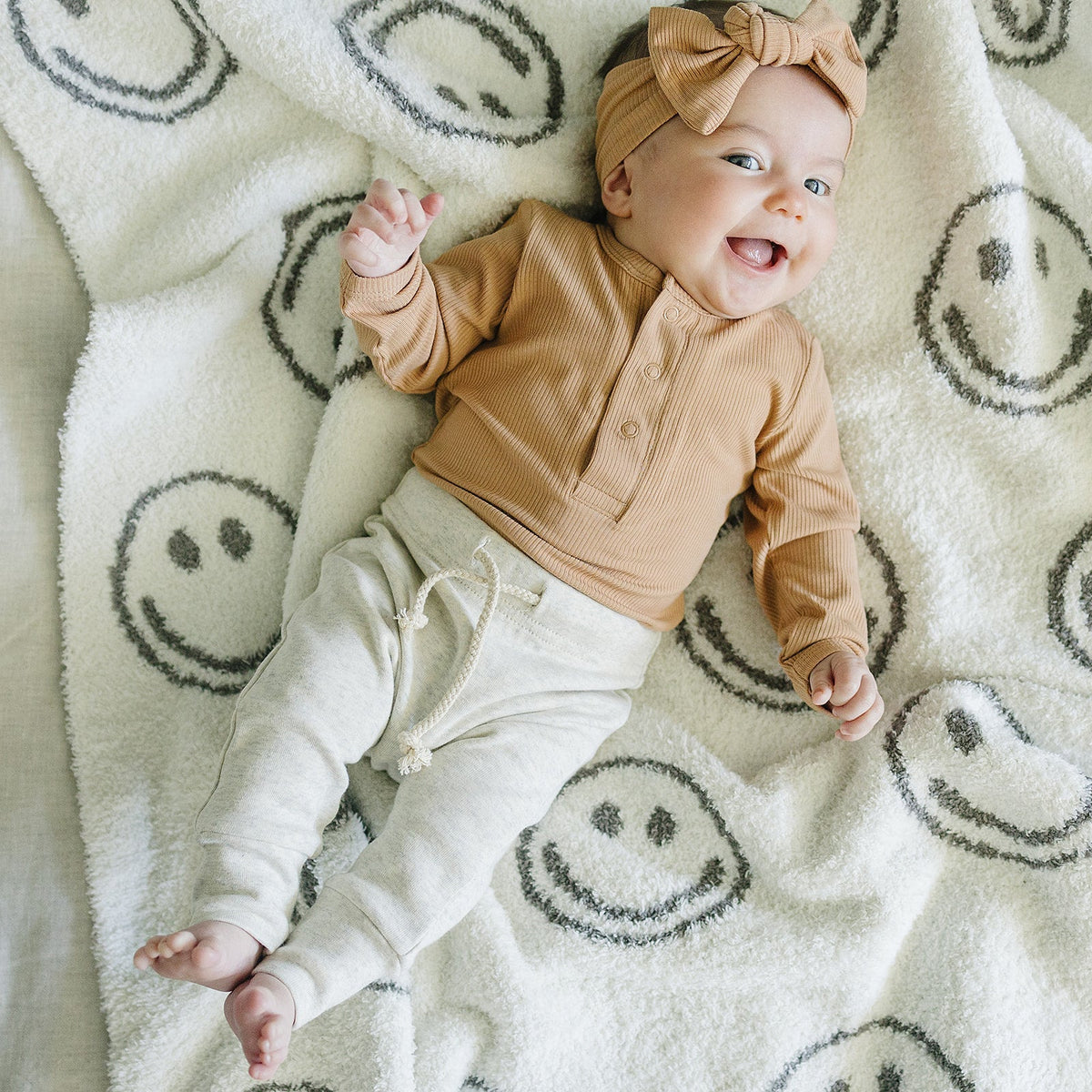 Mebie Baby Latte Ribbed Bamboo Head Wrap - 